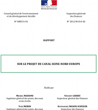 Rapport sur Seine-Nord Europe - Inspection Générale des Finances / Conseil général de l'environnement et du développement durable