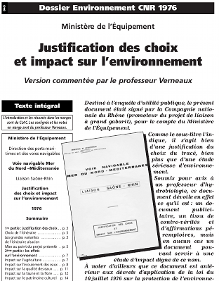 CNR: Justification de Saône-Rhin